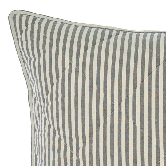 Classic Stripe European Pillowcase Charcoal