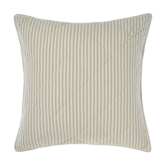 Classic Stripe European Pillowcase Pebble