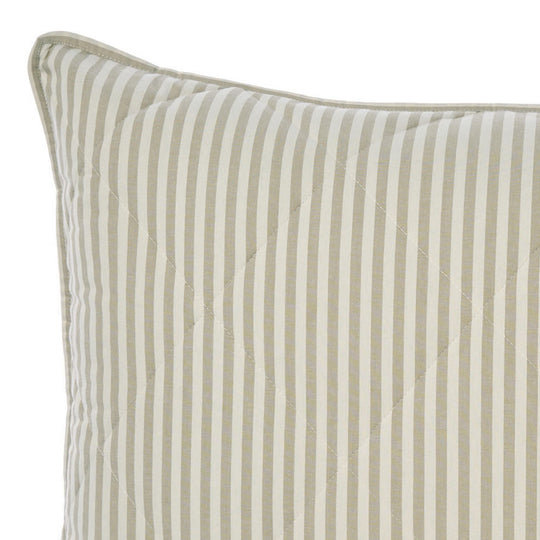 Classic Stripe Standard Pillow Sham Pair Pebble