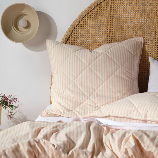 Classic Stripe European Pillowcase Rose