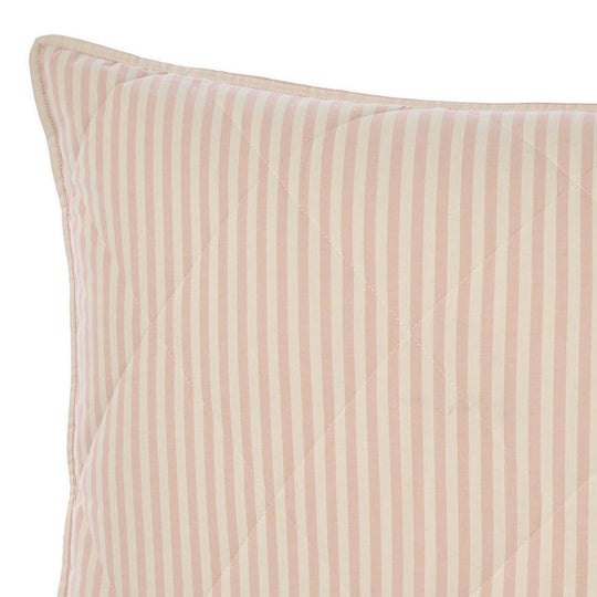 Classic Stripe Standard Pillow Sham Pair Rose