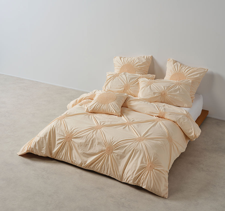 Claudia Quilt Cover Set Range Peach