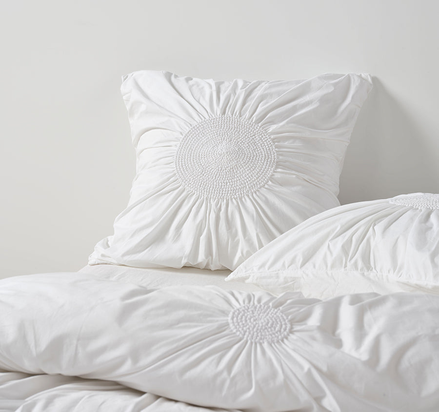 Claudia European Pillowcase White