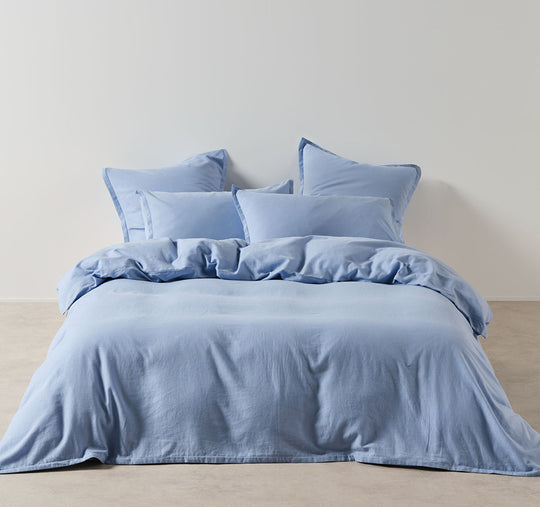Connie Quilt Cover Set Range Bluebell
