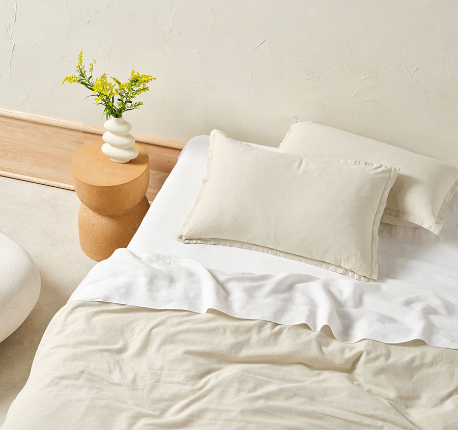 Connie Quilt Cover Set Range Natural