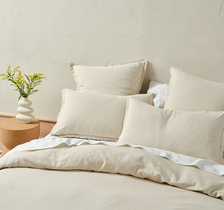 Connie Quilt Cover Set Range Natural
