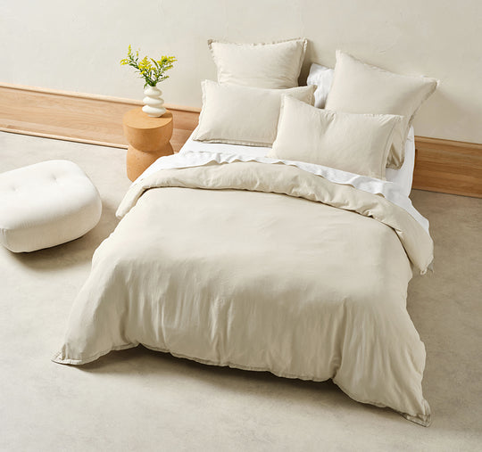 Connie Quilt Cover Set Range Natural