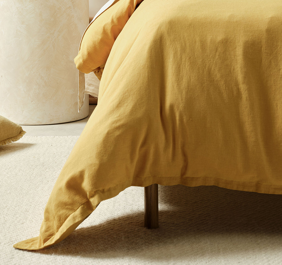 Connie Quilt Cover Set Range Saffron