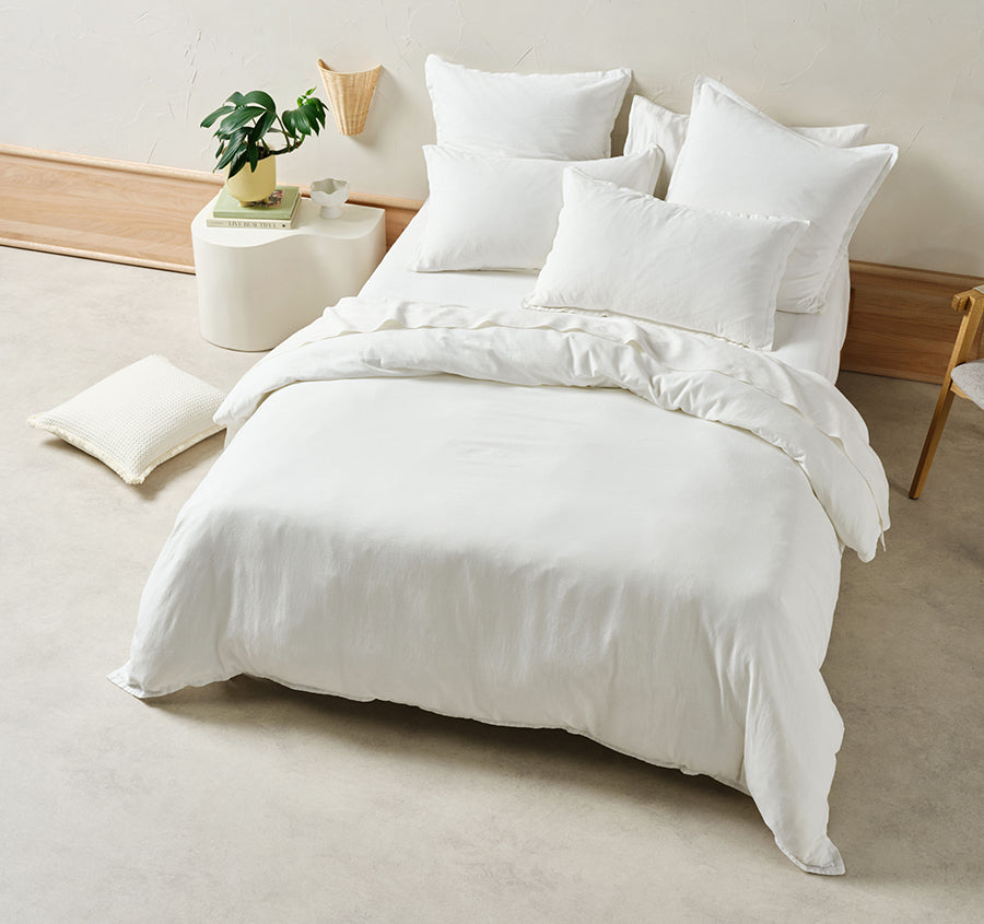 Connie Quilt Cover Set Range White