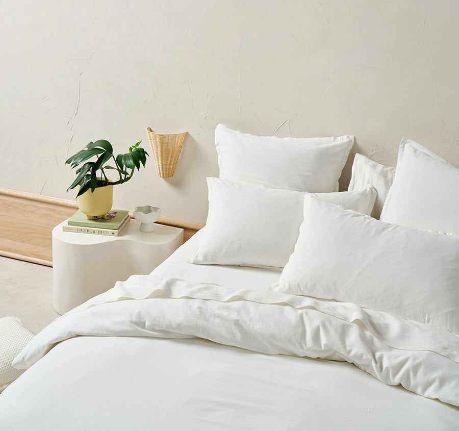 Connie Quilt Cover Set Range White