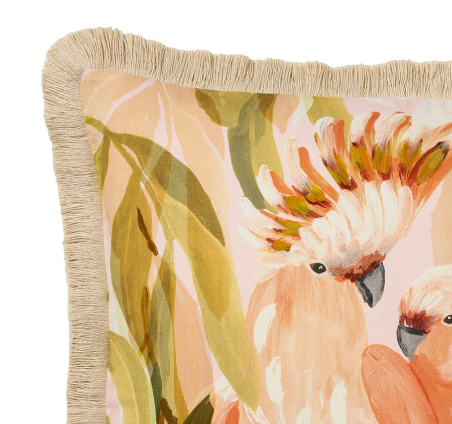 Coolabah Cockatoo 48x48cm Filled Cushion Pink