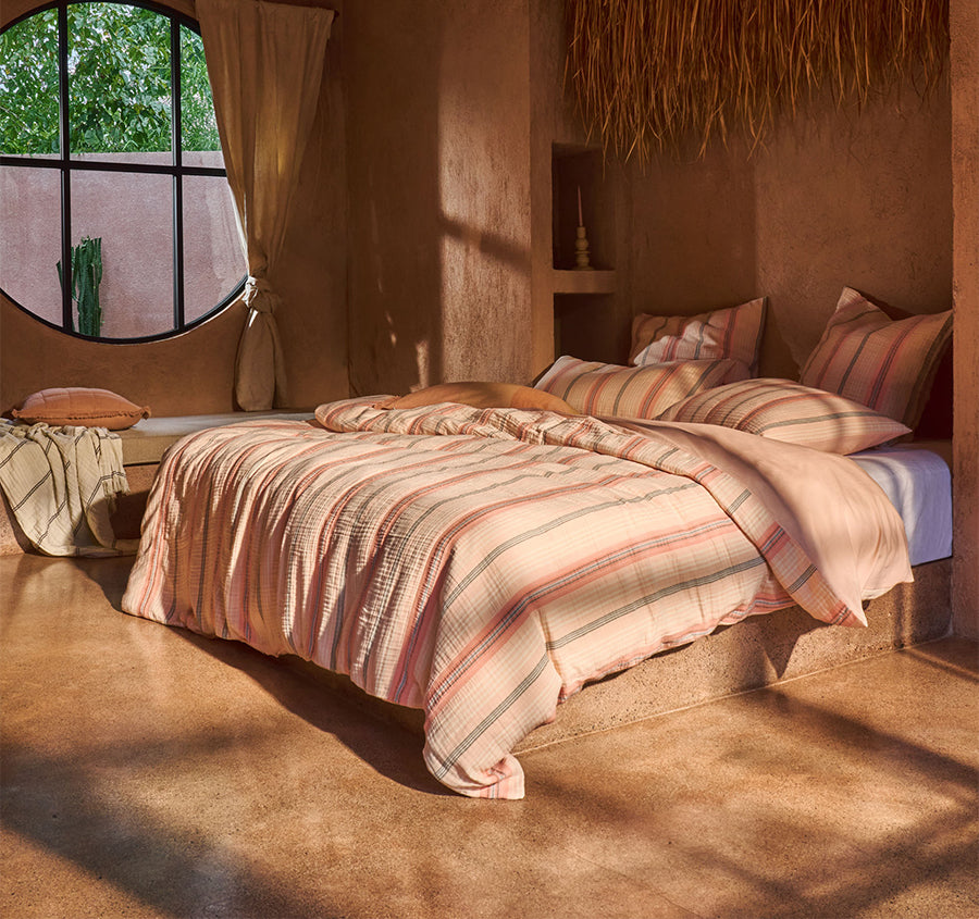 Coolum Quilt Cover Set Range Papaya