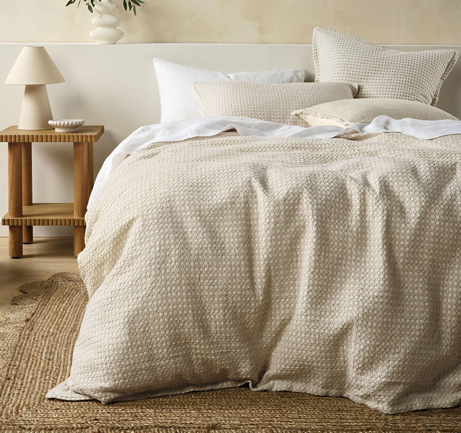Cotswold Quilt Cover Set Range Oat