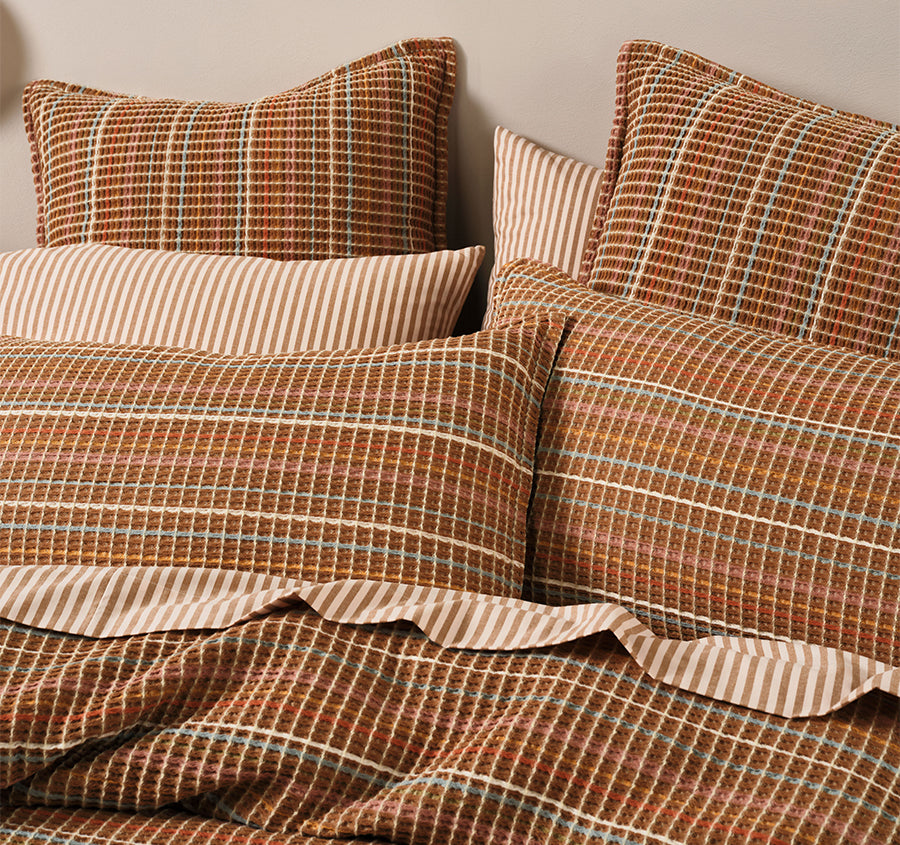 Dana Quilt Cover Set Range Cinnamon