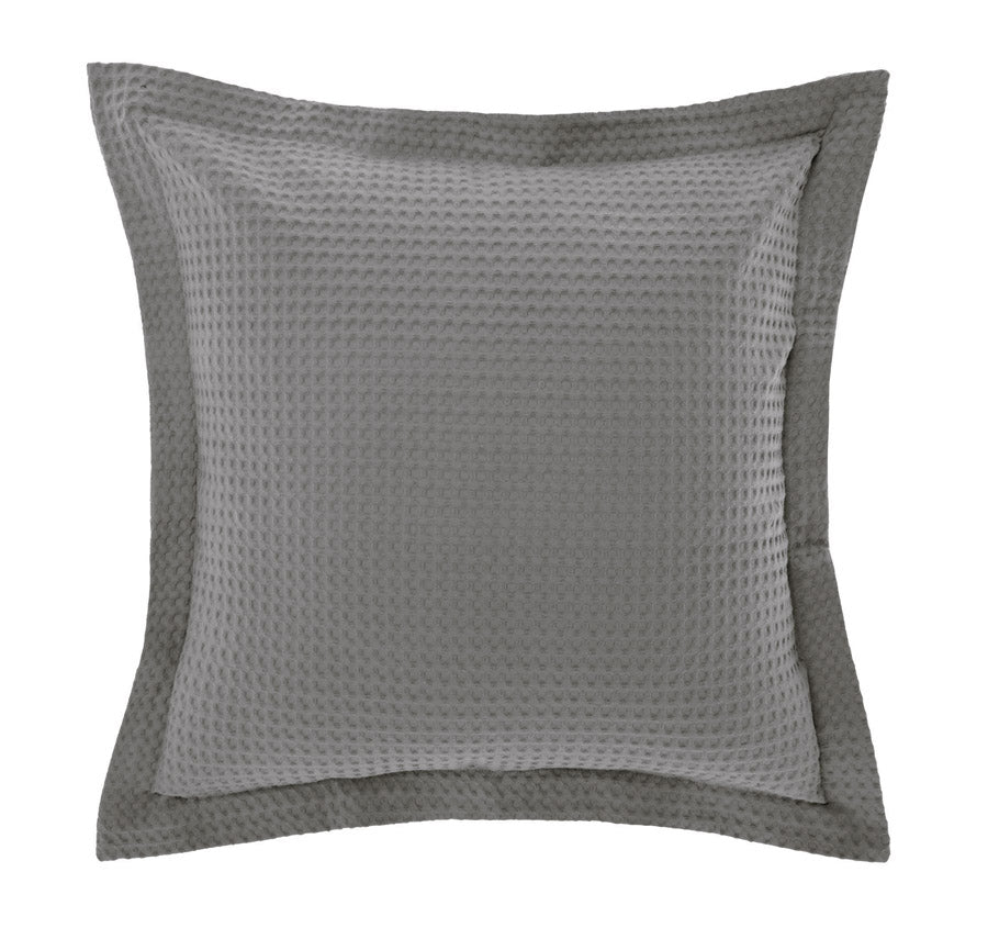 Deluxe Waffle European Pillowcase Silver