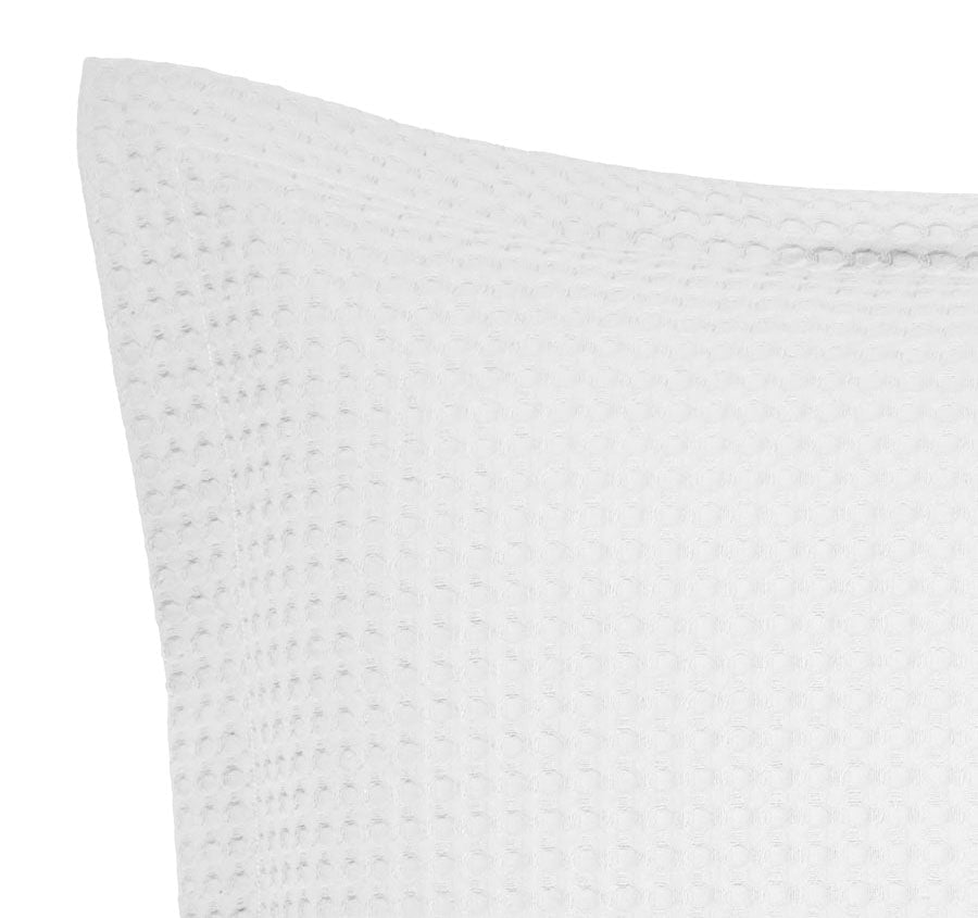 Deluxe Waffle European Pillowcase White