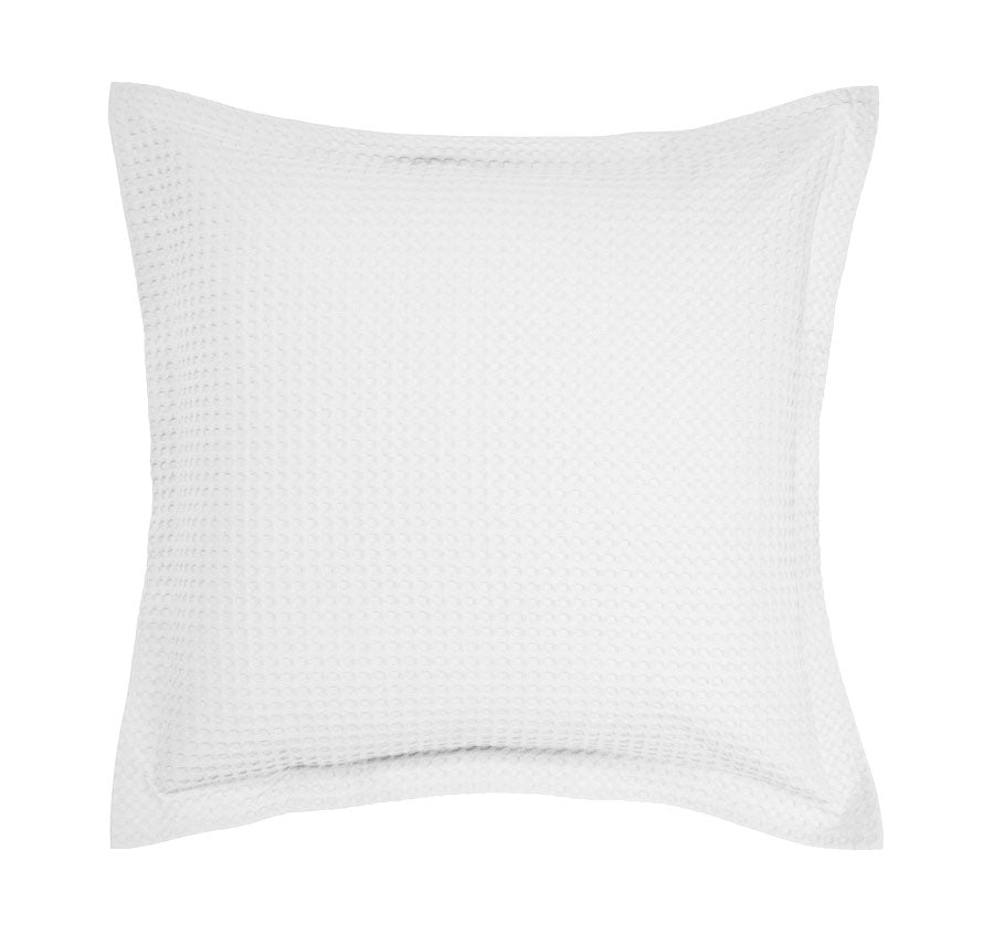 Deluxe Waffle European Pillowcase White