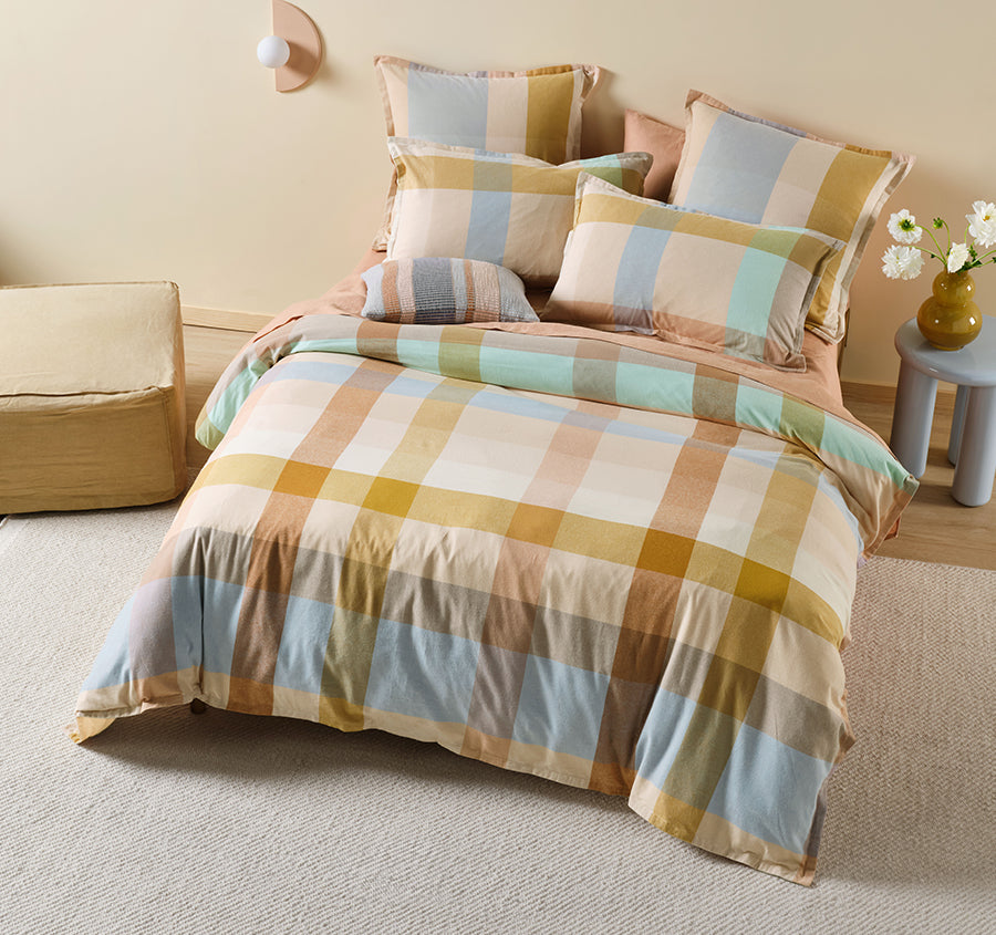 Eastwood Quilt Cover Set Range Hazelnut