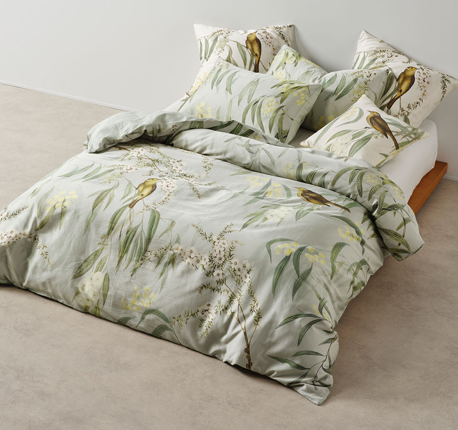 Eppalock Quilt Cover Set Range Seafoam