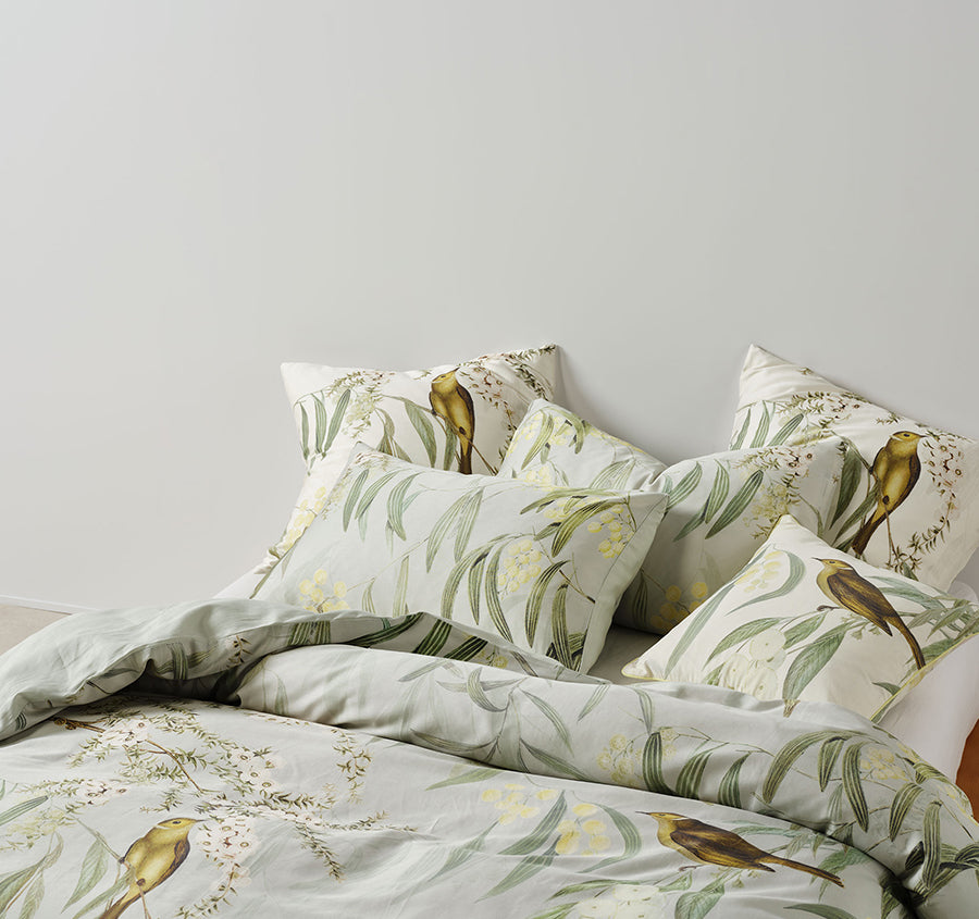 Eppalock Quilt Cover Set Range Seafoam