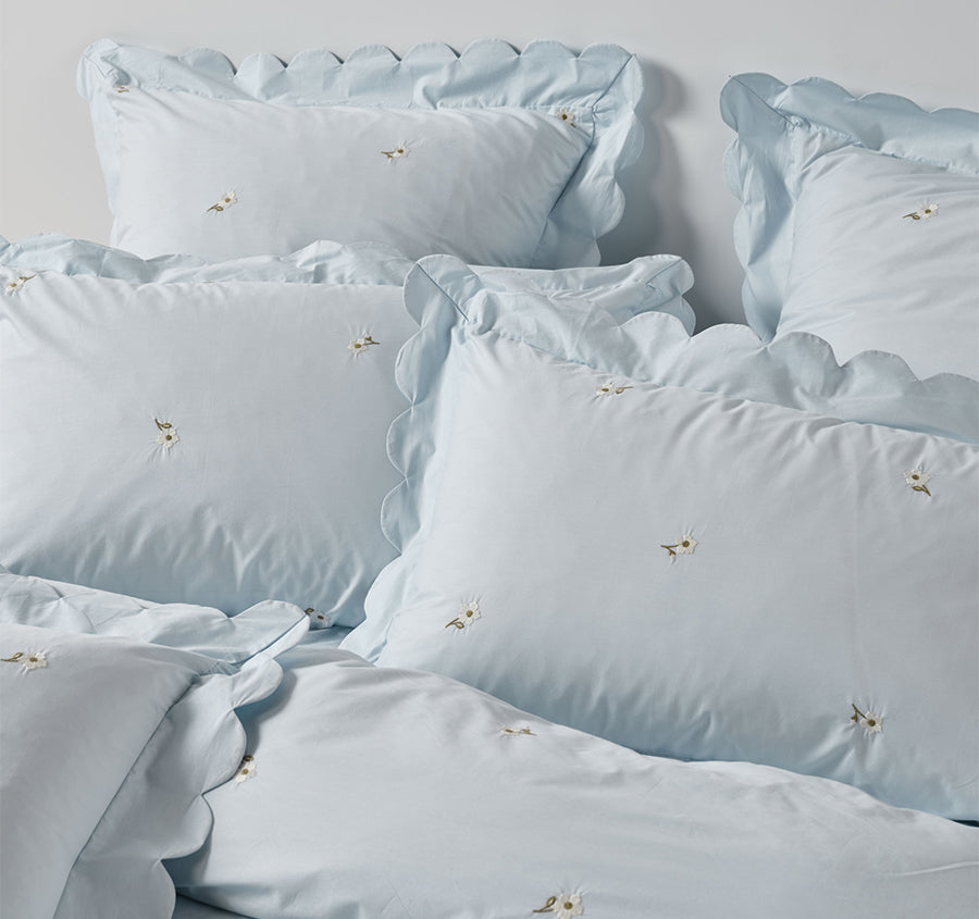Eva Quilt Cover Set Range Sky