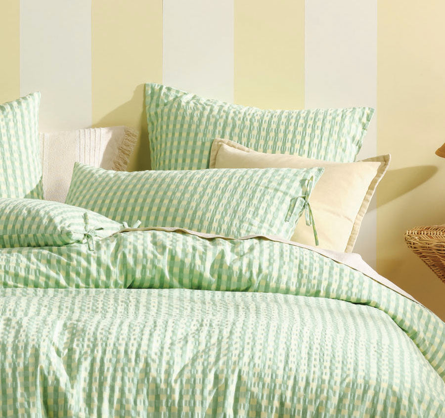 Ferrara Quilt Cover Set Range Green Apple