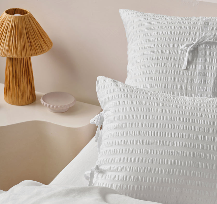 Ferrara Quilt Cover Set Range White
