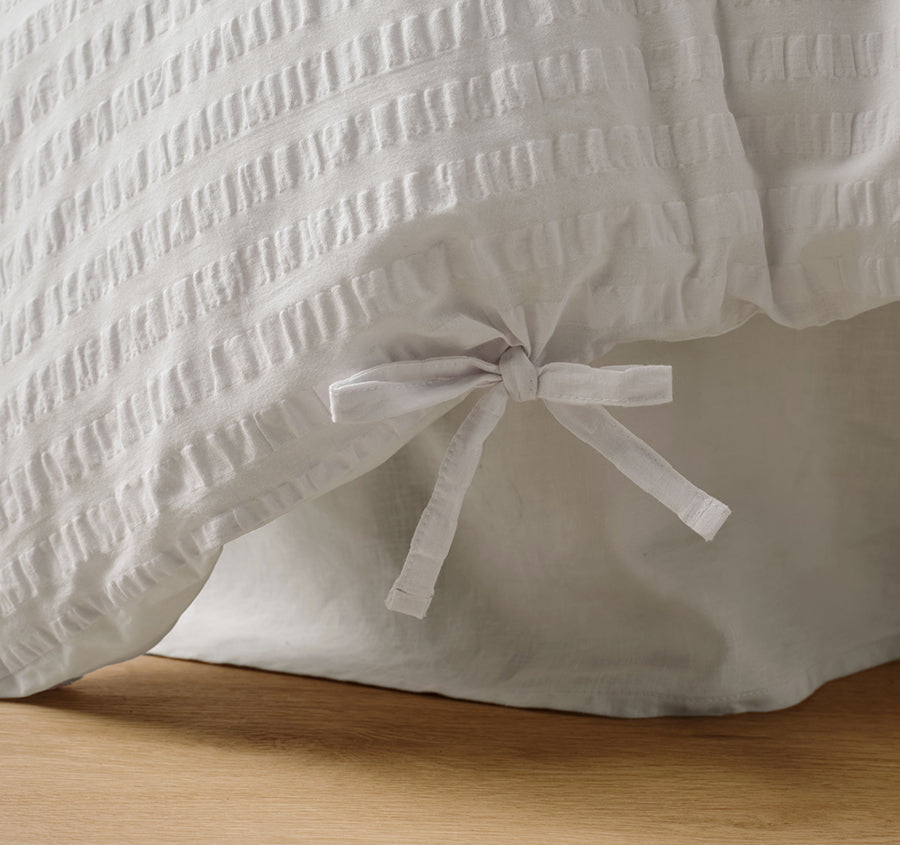 Ferrara Quilt Cover Set Range White