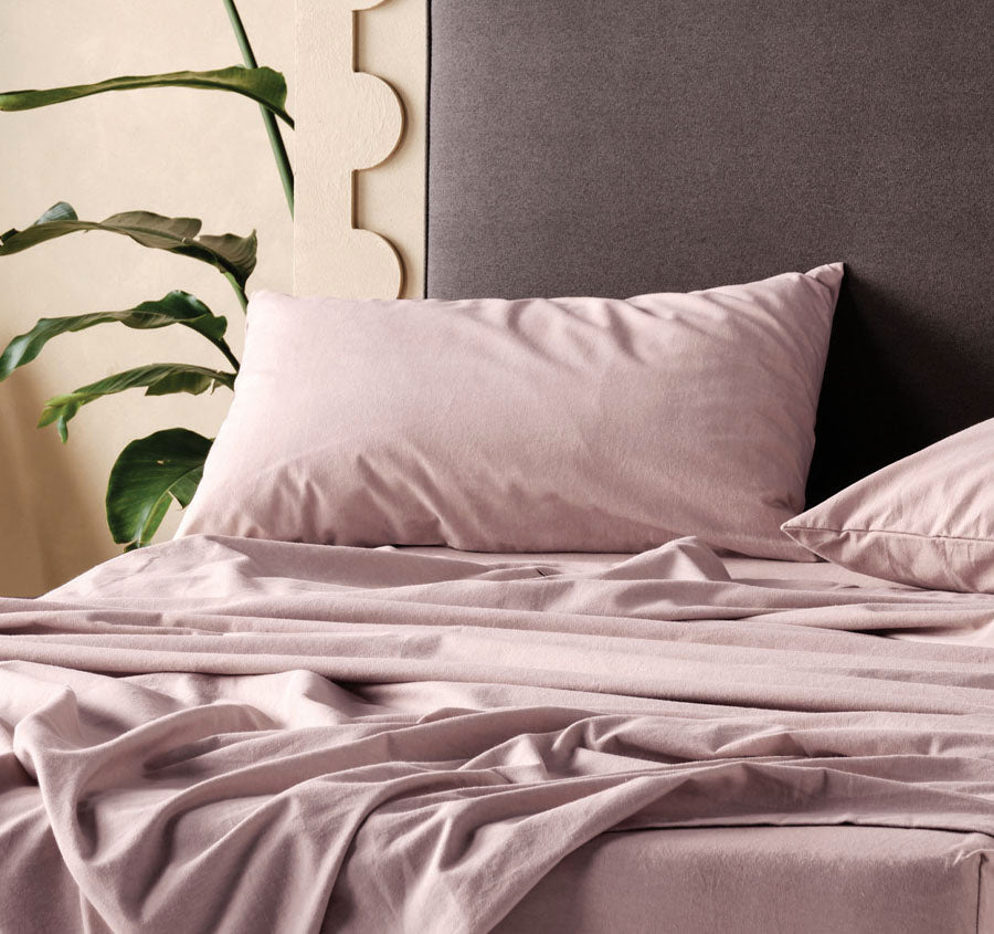 Plain-Dyed Flannelette Cotton Mega Sheet Set Range Lavender
