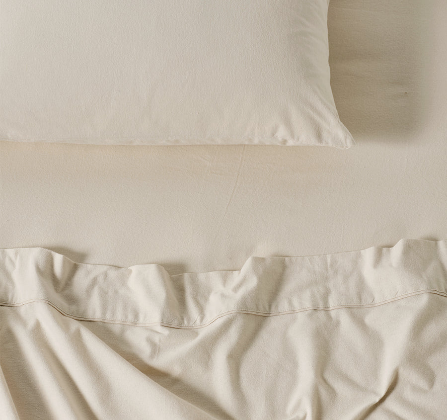 Plain-Dyed Flannelette Cotton Mega Sheet Set Range Taupe