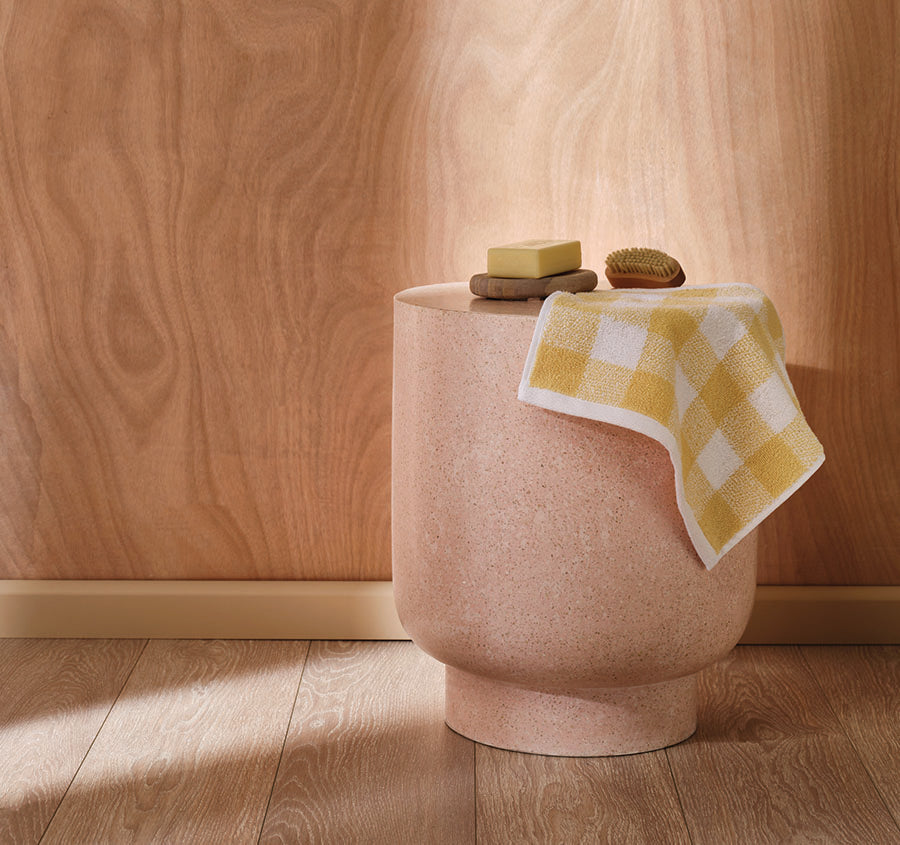 Flinders Check 630GSM Cotton Bath Towel Range Honey