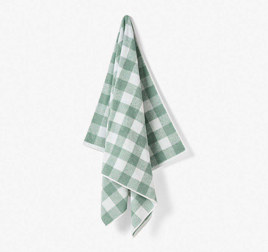 Flinders Check 630GSM Cotton Bath Towel Range Saltwater