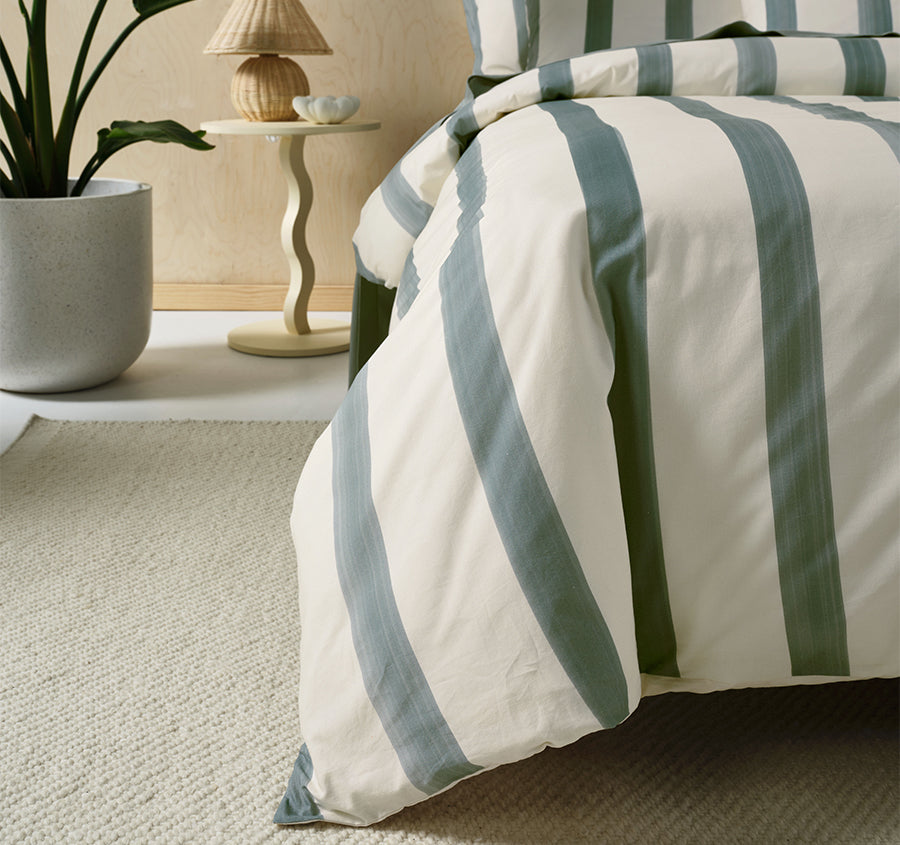 Fremantle Quilt Cover Set Range Seafoam