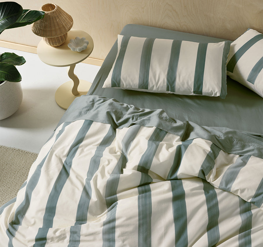 Fremantle Quilt Cover Set Range Seafoam