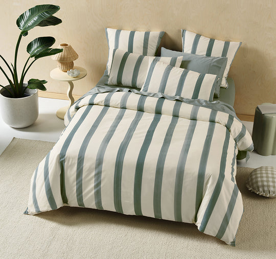 Fremantle Quilt Cover Set Range Seafoam