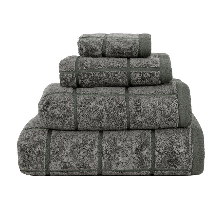 Geneva 550GSM Cotton Bath Towel Range Charcoal