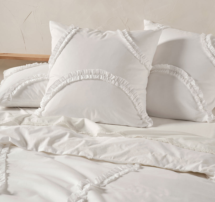 Gianna European Pillowcase White