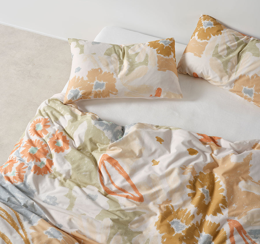 Gigi Quilt Cover Set Range Nectar