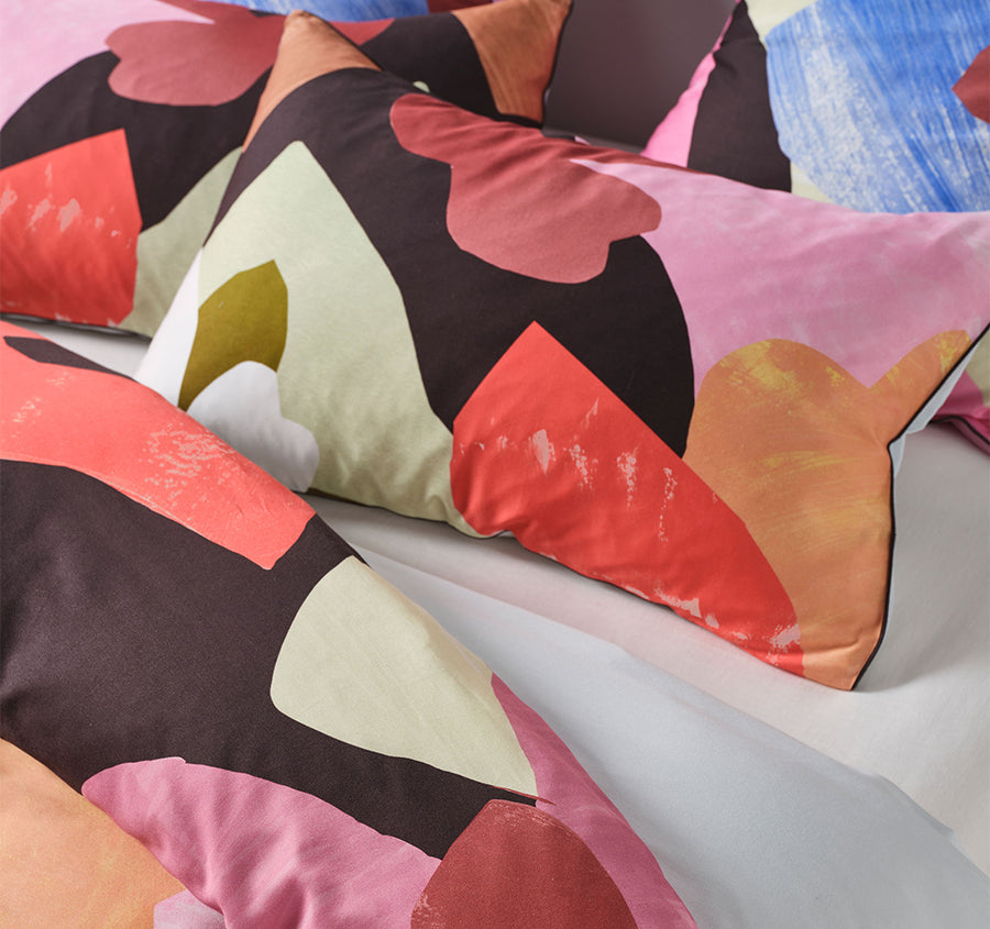 Glinda Quilt Cover Set Range Blackcurrant