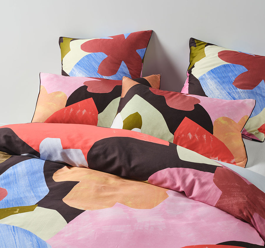 Glinda Quilt Cover Set Range Blackcurrant