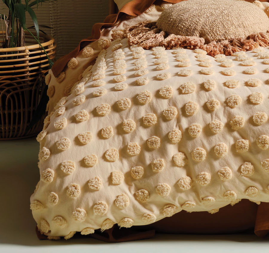 Haze Quilt Cover Set Range Pale Peach