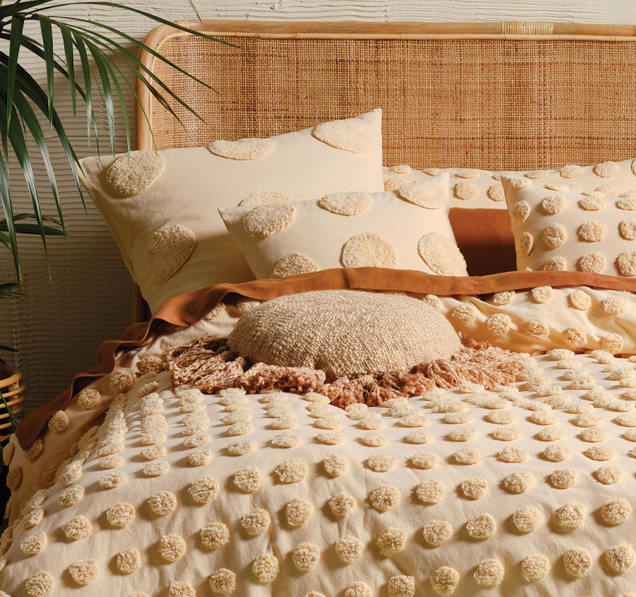 Haze Quilt Cover Set Range Pale Peach