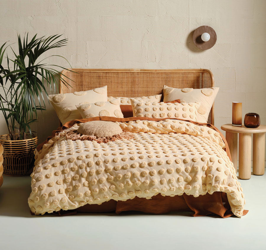 Haze Quilt Cover Set Range Pale Peach