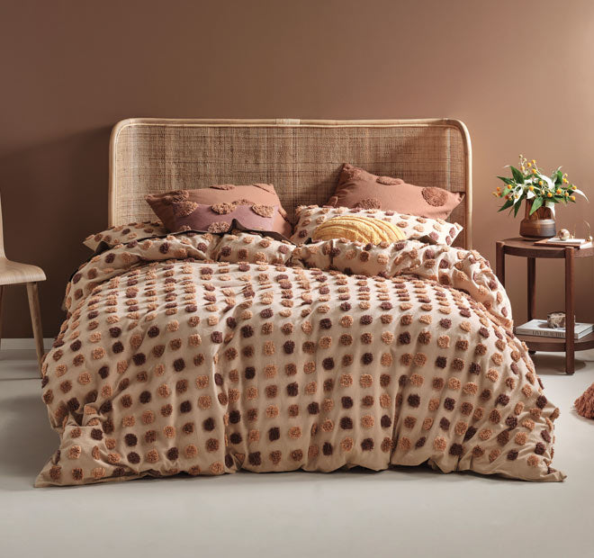 Haze Quilt Cover Set Range Pecan