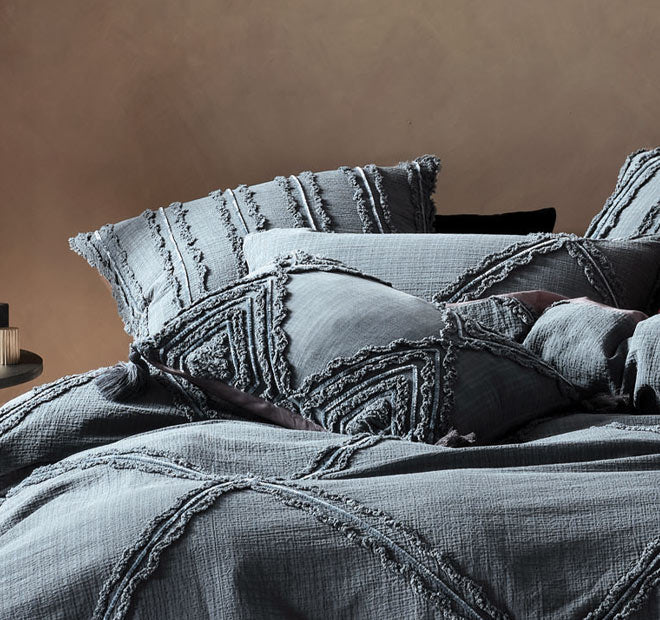 Heather Quilt Cover Set Range Slate