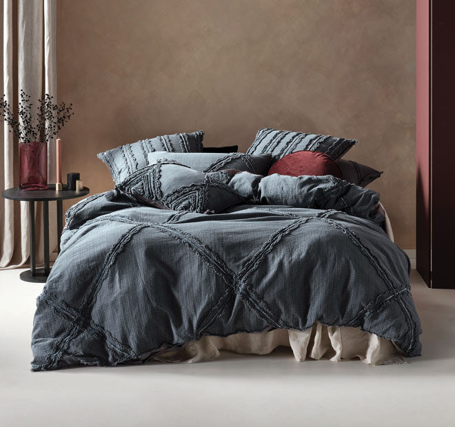 Heather Quilt Cover Set Range Slate