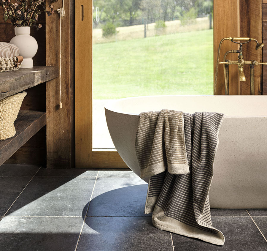 Inverloch 630GSM Cotton Bath Towel Range Mushroom