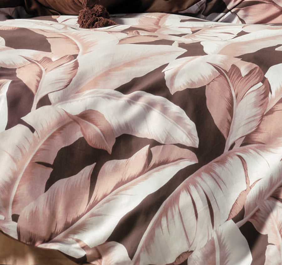 Kalena Quilt Cover Set Range Cinnamon