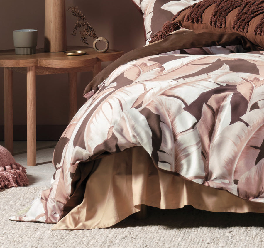 Kalena Quilt Cover Set Range Cinnamon