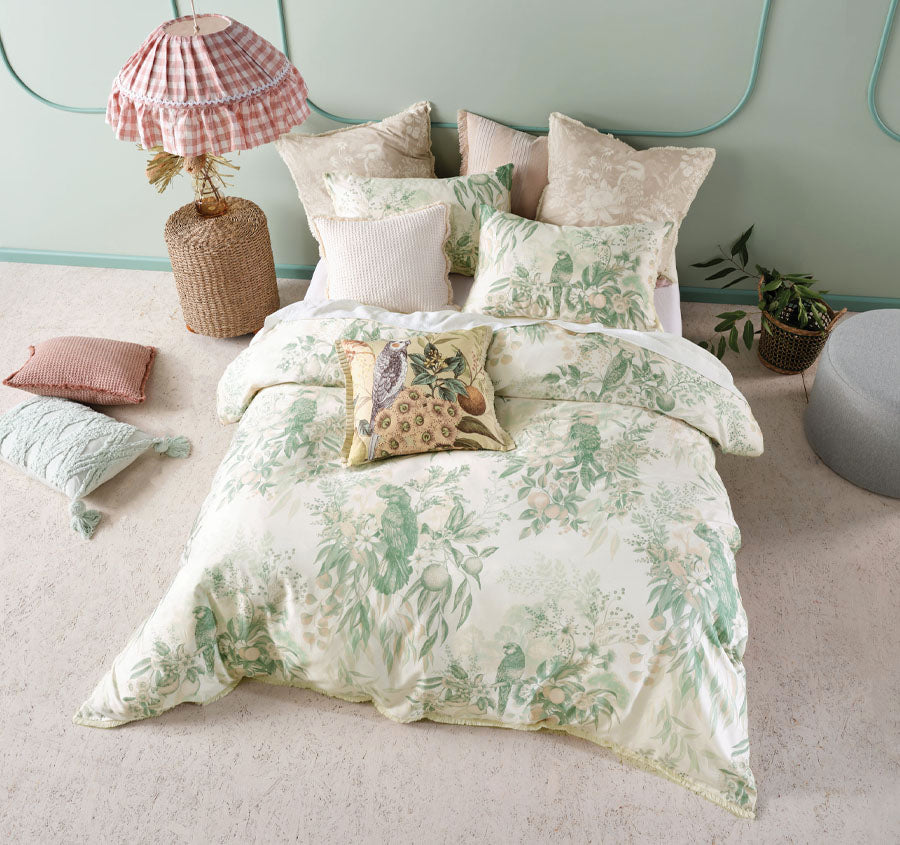Katherine Quilt Cover Set Range Green